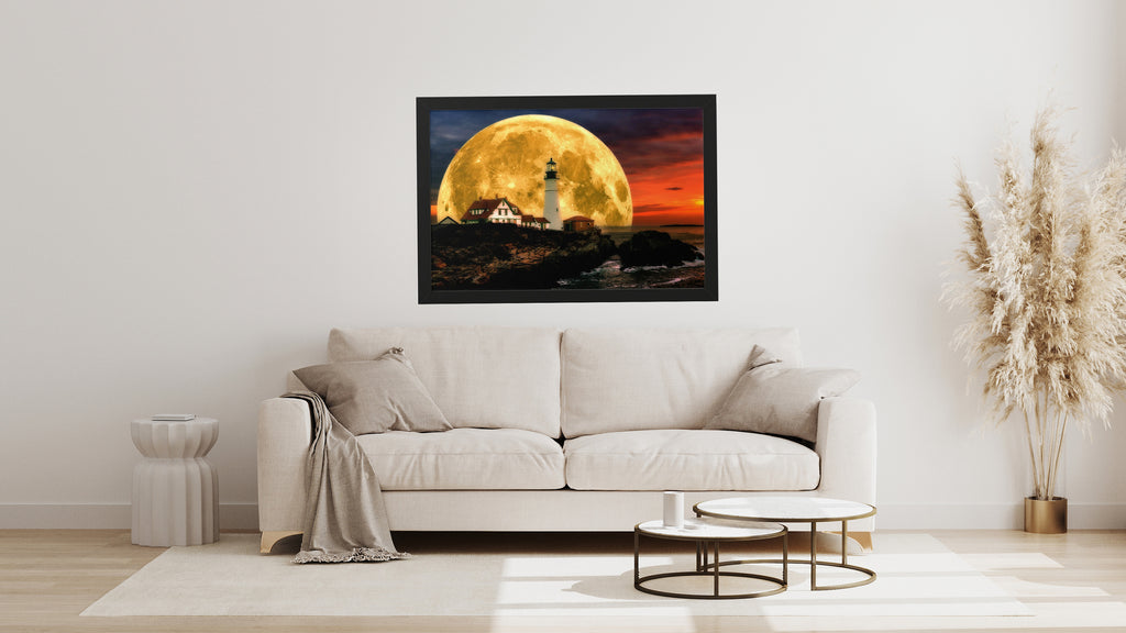 Luminous Lighthouse | 30x20 | Black | mockup