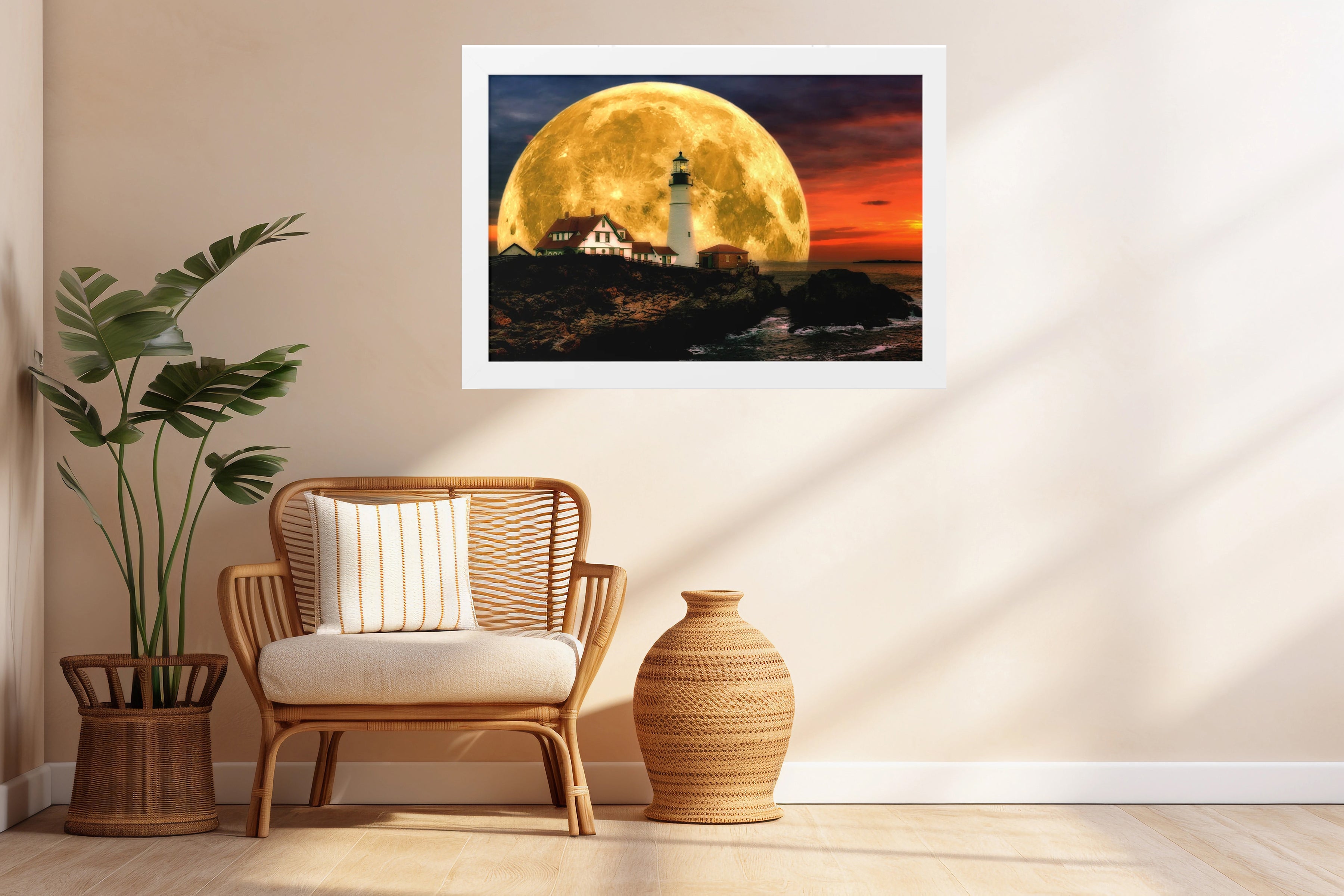 Luminous Lighthouse | 24x16 | White | 1 | mockup 