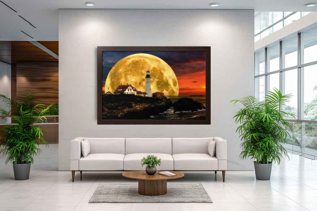 Luminous Lighthouse | 30x20 | Walnut | 1 | mockup